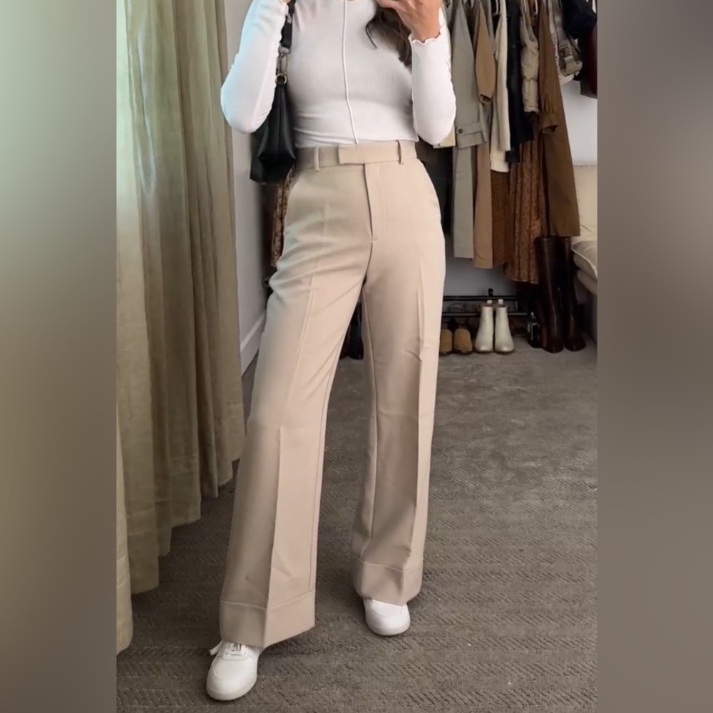 Abercrombie Cuffed Hem Wide Leg Pants Size 24